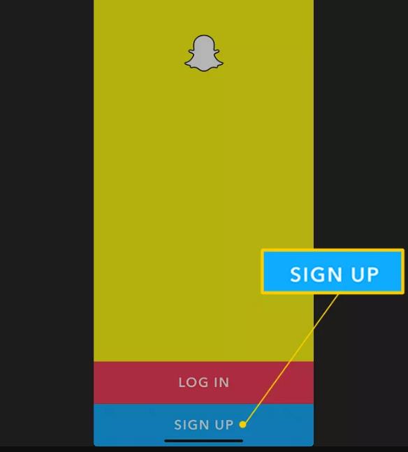 适用于iOS的Snapchat上的注册按钮