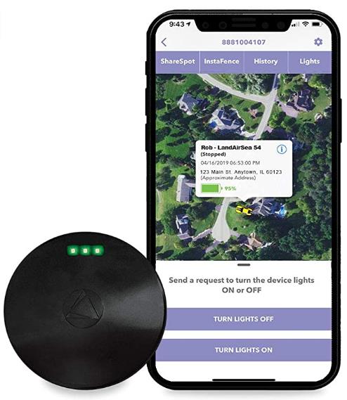 最佳防水:LandAirSea 54 GPS 车辆追踪器